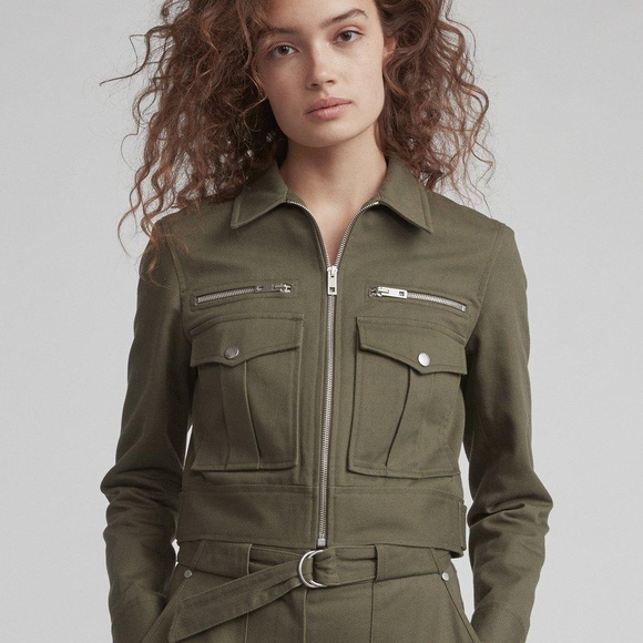 Rag & Bone Pike Jacket, Olive, Size 0 - Picture 3 of 5